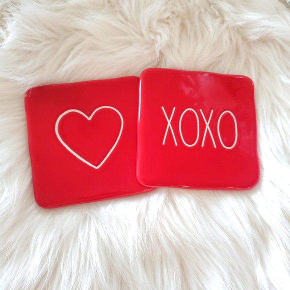 Two Rae Dunn Ceramic Coasters - Picture 1 of 2